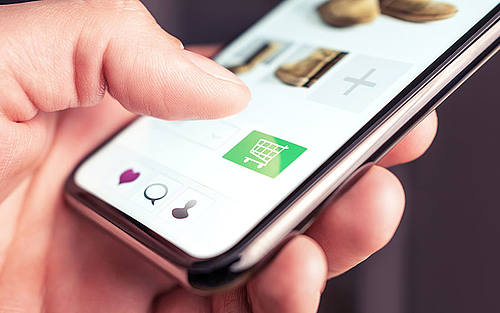 Einkaufen am Handy