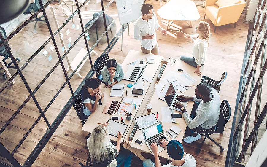 Projektgrupppe bei der Arbeit