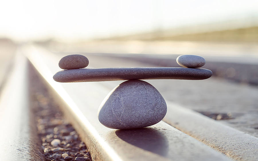Balance von Steinen