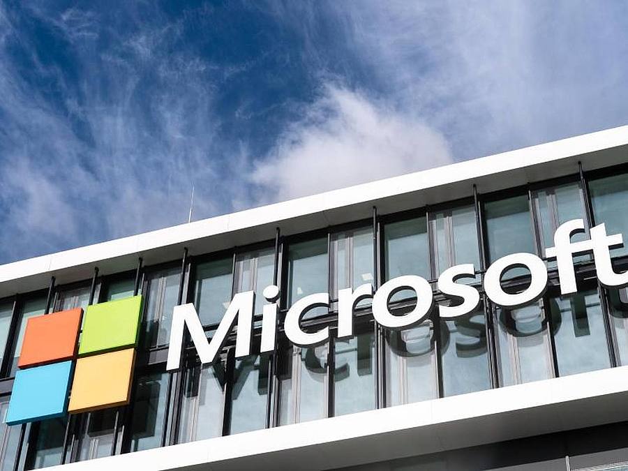 Die Microsoft-Deutschland-Zentrale in München. Foto: Matthias Balk/dpa 