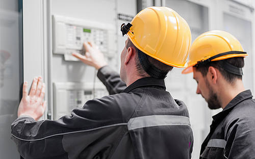 Servicetechniker im Einsatz