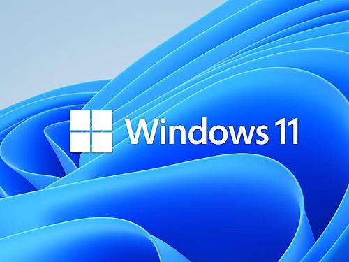 Das Windows 11-Logo mit blauem Hintergrund. Foto: Microsoft/dpa