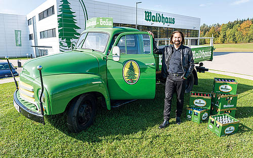 Dieter Schmid von der Privatbrauerei Waldhaus 