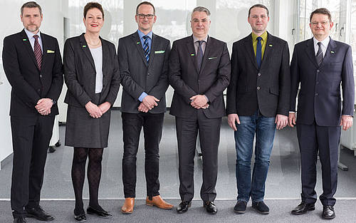 Die Estos-Geschäftsführung mit Geschäftsleitung