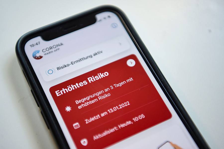 Corona-App auf Smartphone