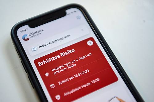 Corona-App auf Smartphone