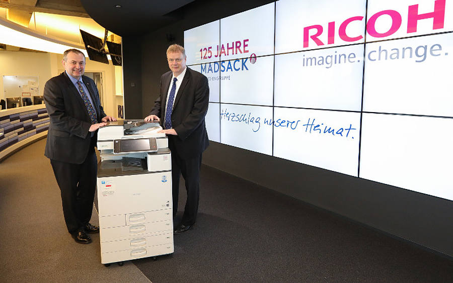 Ricoh-CEO Niculae Cantuniar und Günter Evert, Madsack