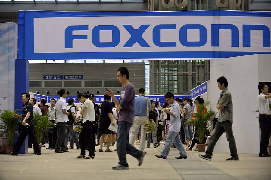Angestellte eines Foxconn-Werkes
