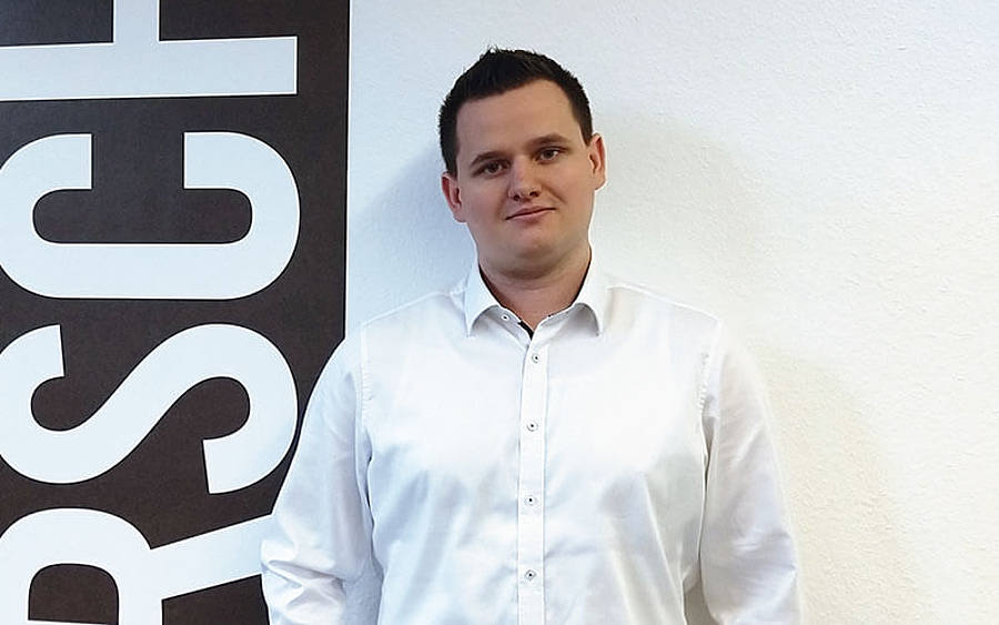 Jannik Watteroth, DMS-Projektleiter der Firmengruppe Harsch