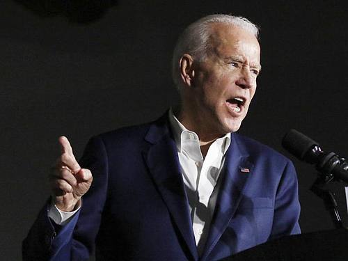 Joe Biden, ehemaliger US-Vizepräsident und Bewerber um die Präsidentschaftskandidatur der Demokraten. Foto: Rogelio V. Solis/AP/dpa