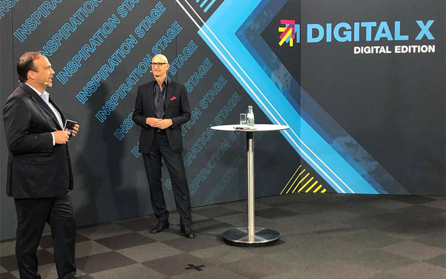 Hagen Rickmann (links), Geschäftsführer des Geschäftskundenbereichs der Telekom Deutschland GmbH, ist Schirmherr der Veranstaltung