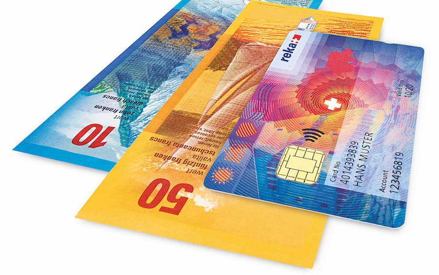 Reka-Checks und ihre bargeldlose Anwendung, die Reka-Card