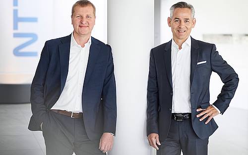 CFO Jürgen Pürzer (links) und CEO Norbert Rotter, NTT Data Business Solutions