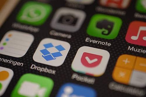 Symbole auf iPhone-Display