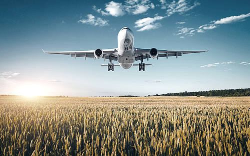 Flugzeug hebt ab