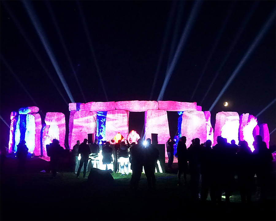 Beleuchtetes Stonehenge