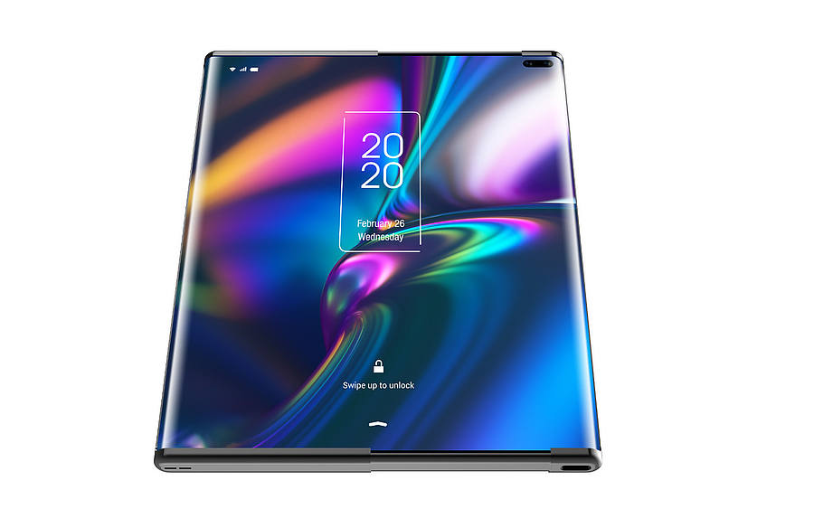 Ausziehbares Smartphone-Display-Konzept von TCL
