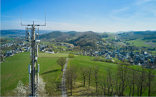 Funkmast in Berge im Hochsauerlandkreis
