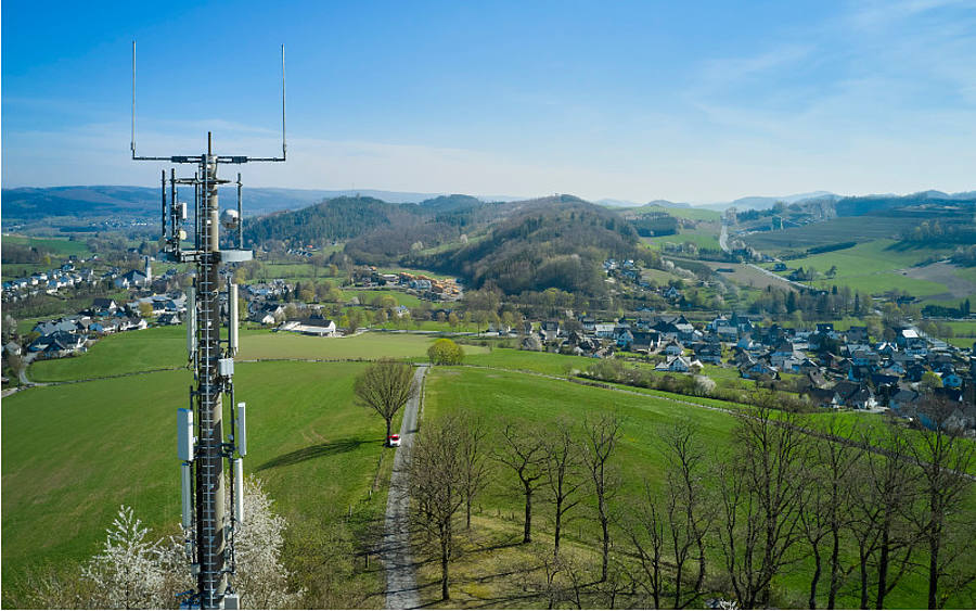 Funkmast in Berge im Hochsauerlandkreis