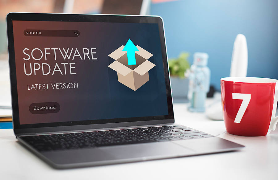 Notebook mit Software-Update