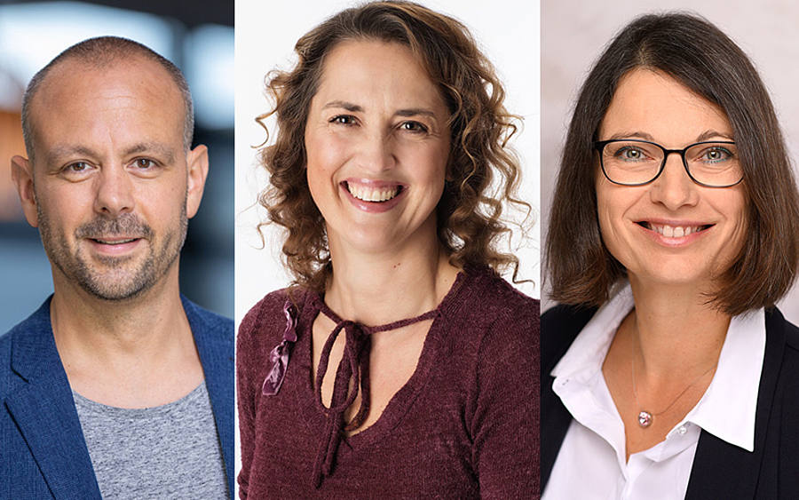 Andre Kiehne, General Manager; Anje Hickey, Senior Director Solution Business; Elke Thoma, Senior Director Microsoft Consulting Services Germany