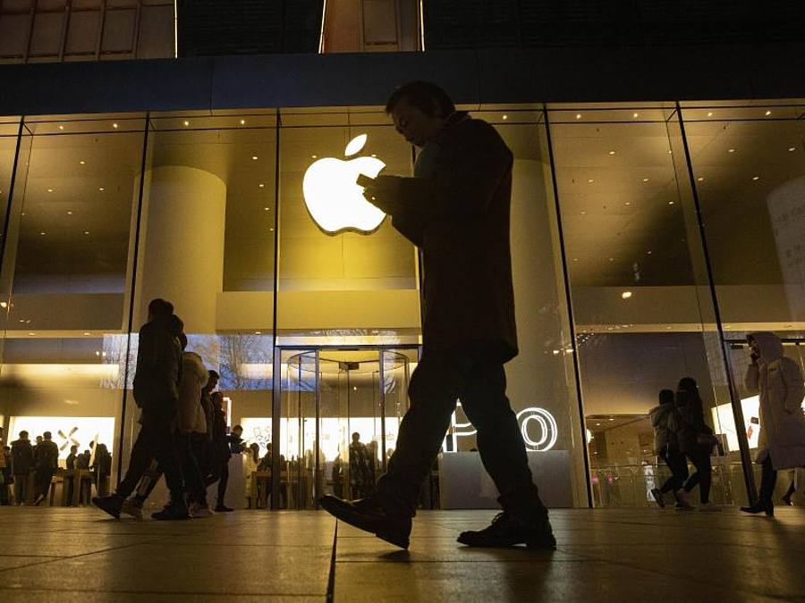 Apple Filiale in China. Foto: Ng Han Guan/AP/dpa