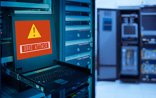 DDoS-Attacke Serverraum