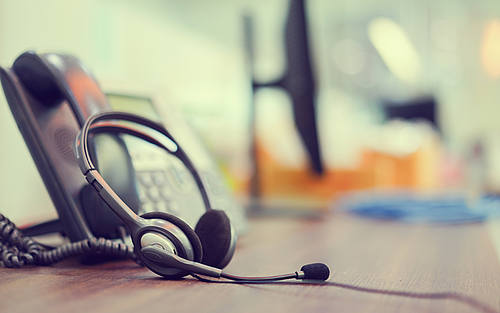 Telefon mit Headset