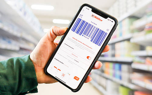 Müller-Pay-App auf Handy