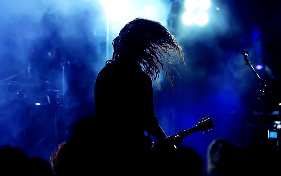 Headbanger mit Gitarre