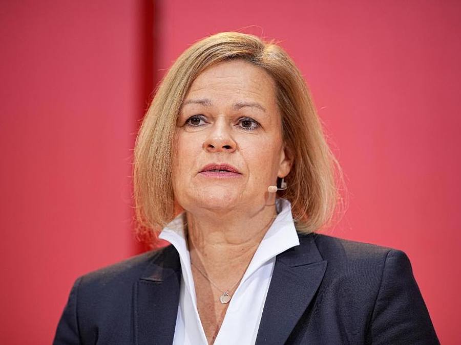 Nancy Faeser (SPD) will sich den Messengerdienst Telegram vornehmen. Foto: Michael Kappeler/dpa