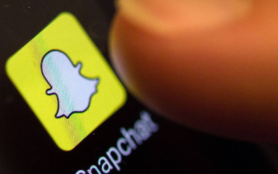 Das Logo von Snapchat auf einem Smartphone