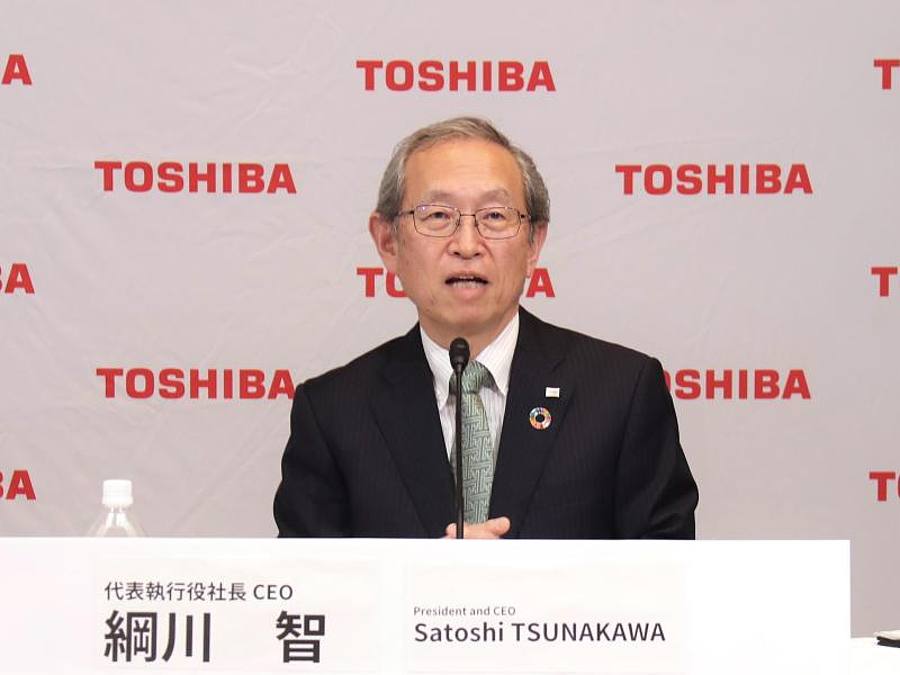 Eine Woche nach Bekanntwerden eines Übernahmeangebots für den japanischen Technologiekonzern Toshiba durch einen Finanzinvestor aus Europa ist Konzernchef Nobuaki Kurumatani überraschend zurückgetreten. Foto: Toshiba Corporation/dpa