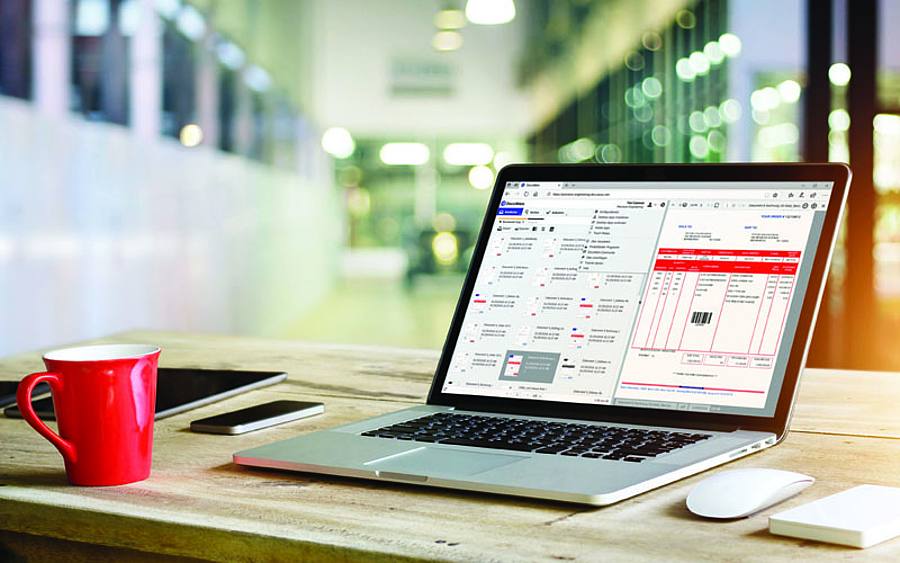 Software von Docuware auf einem Laptopbildschirm