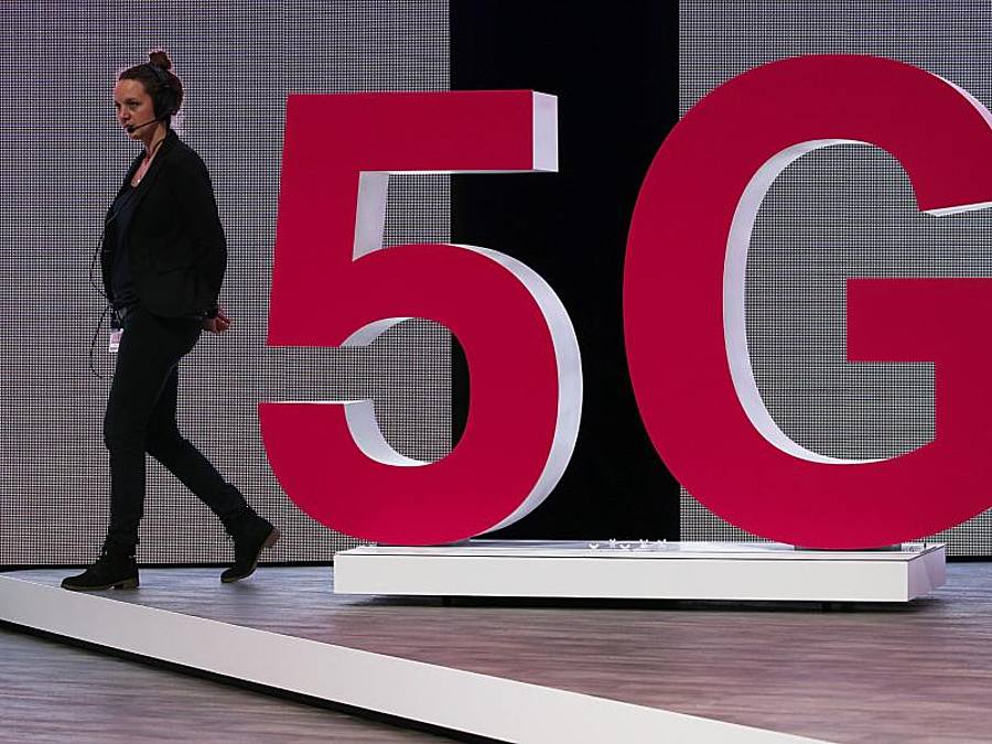 Ein 5G-Logo der Telekom