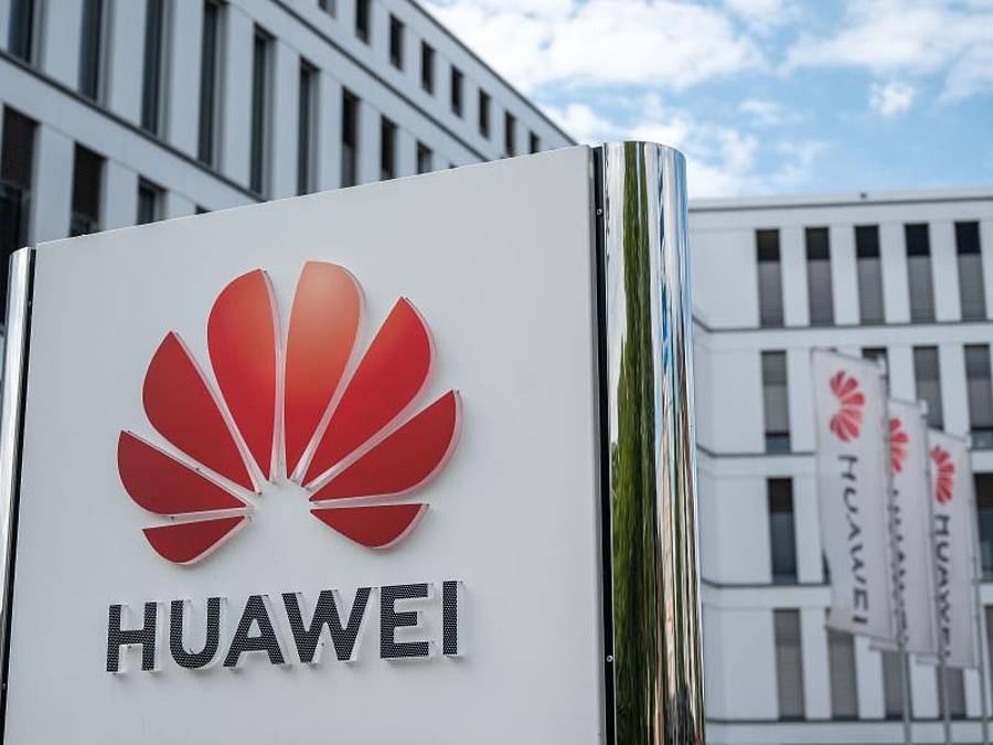 Blick auf die Huawei Deutschland Zentrale in Düsseldorf. Foto: Marius Becker/dpa