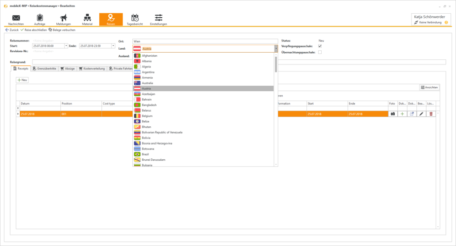 Screenshot „MIP for Field Service”