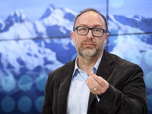 Wikipedia-Gründer Jimmy Wales. Foto: Laurent Gillieron/KEYSTONE/dpa