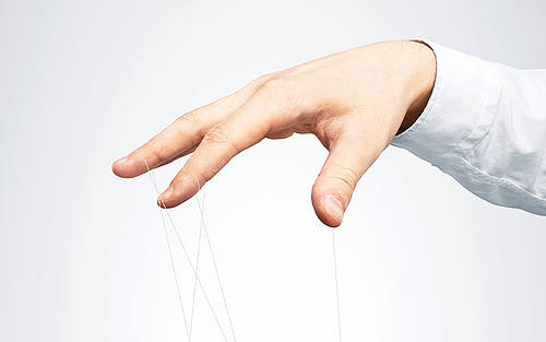 Hand Marionettenspieler