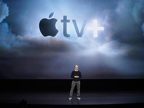 Apple-CEO Tim Cook bei der Vorstellung neuer Produkte in Cupertino. Foto: Tony Avelar/AP/Archiv