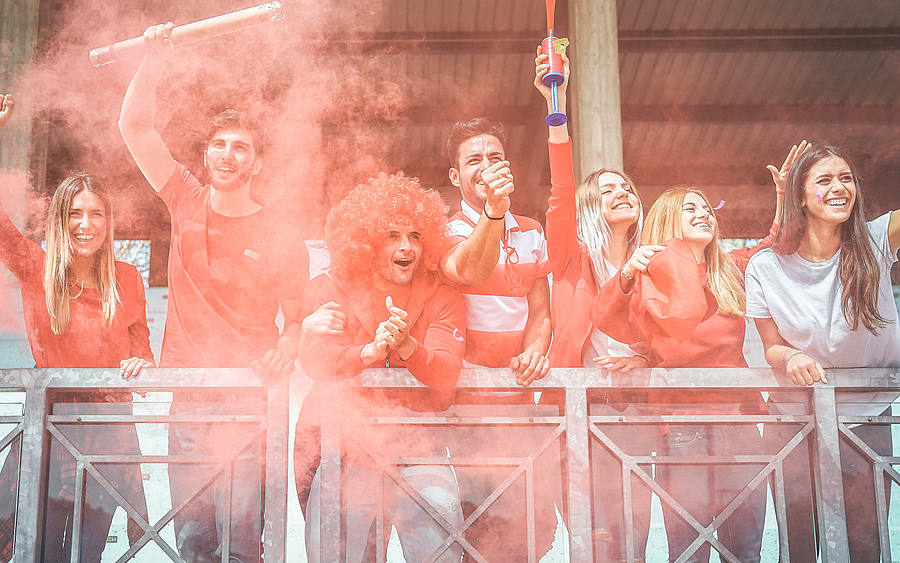 Fußballfans im Stadion