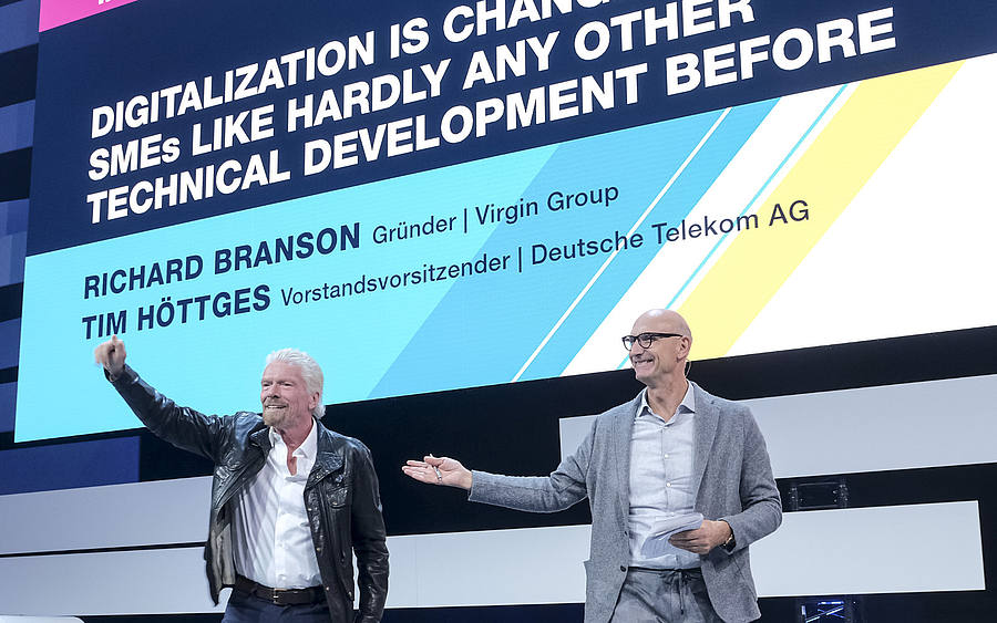 Tim Höttges und Richard Branson