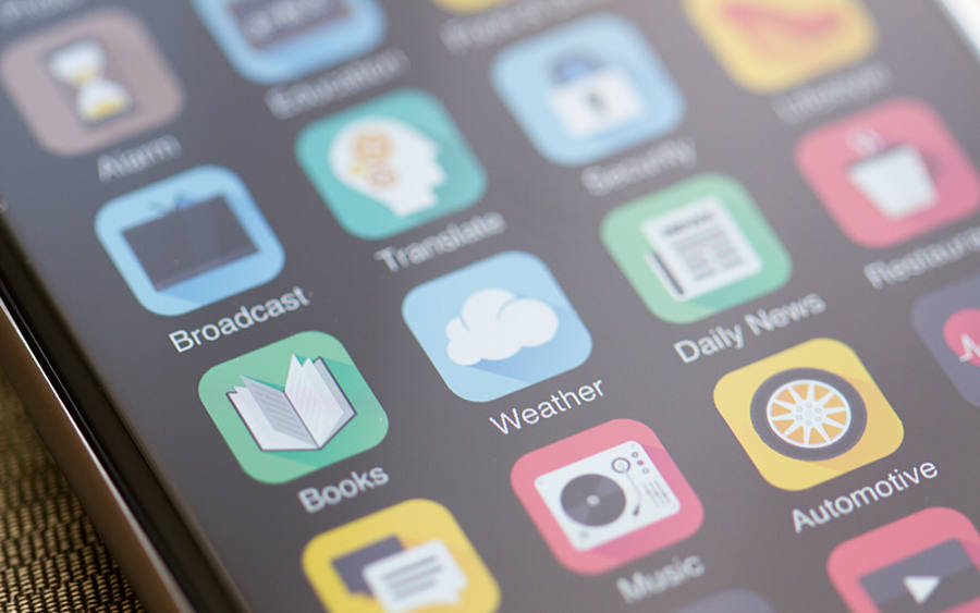 App-Icons auf einem Smartphone-Bildschirm