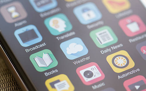 App-Icons auf einem Smartphone-Bildschirm
