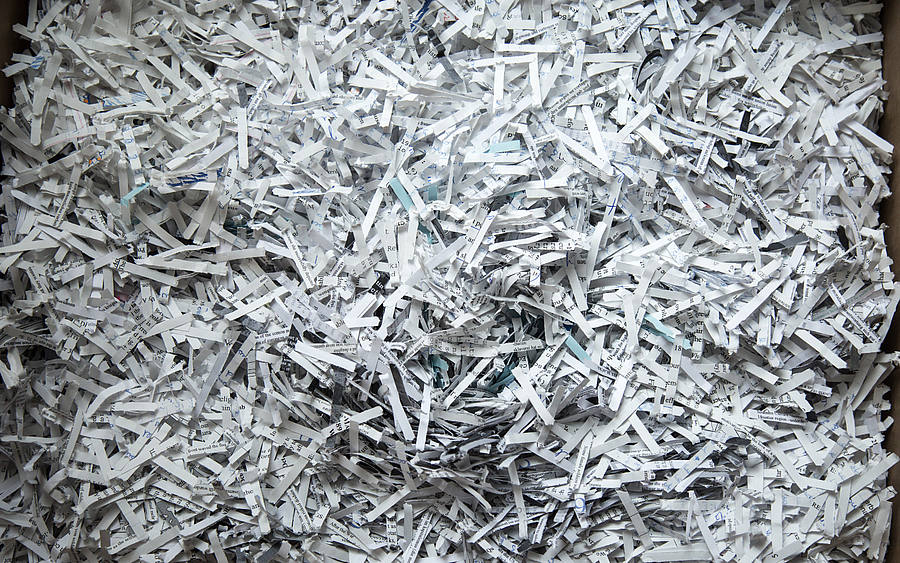 Geschreddertes Papier