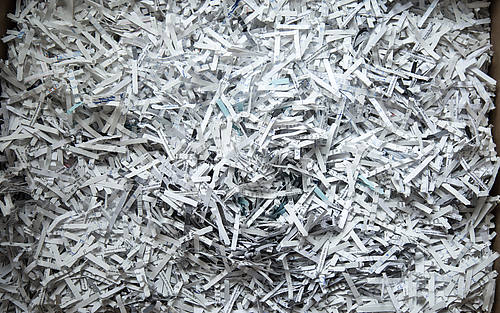 Geschreddertes Papier