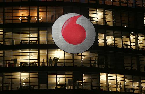 Blick auf die Unternehmenszentrale von Vodafone in Düsseldorf.