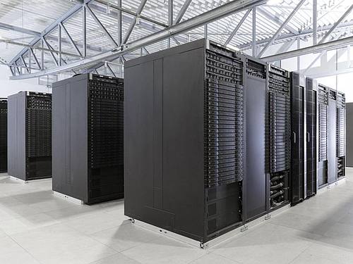 Das erste Modul von Juwels in der Rechnerhalle des Jülich Supercomputing Centre ((Foto: Ralf-Uwe Limbach / Forschungszentrum Jülich))