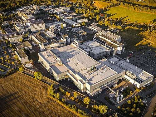 Der Siltronic-Standort im sächsischen Freiberg. Foto: Siltronic AG/dpa