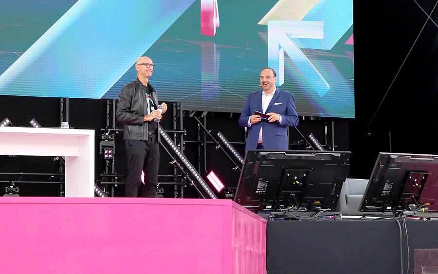 Tim Höttges und Hagen Rickmann